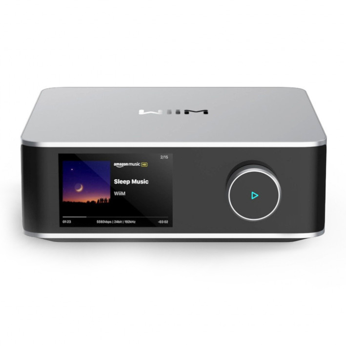 Wiim Amp Ultra wzmacniacz strumieniowy z HDMI ARC i Chromecast, srebrny