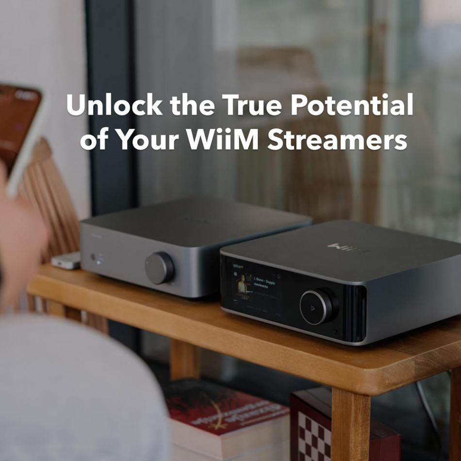 WiiM Vibelink Amp wzmacniacz stereo z DAC, Space Gray