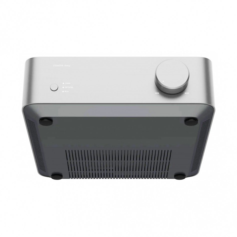 WiiM Vibelink Amp wzmacniacz stereo z DAC, srebrny
