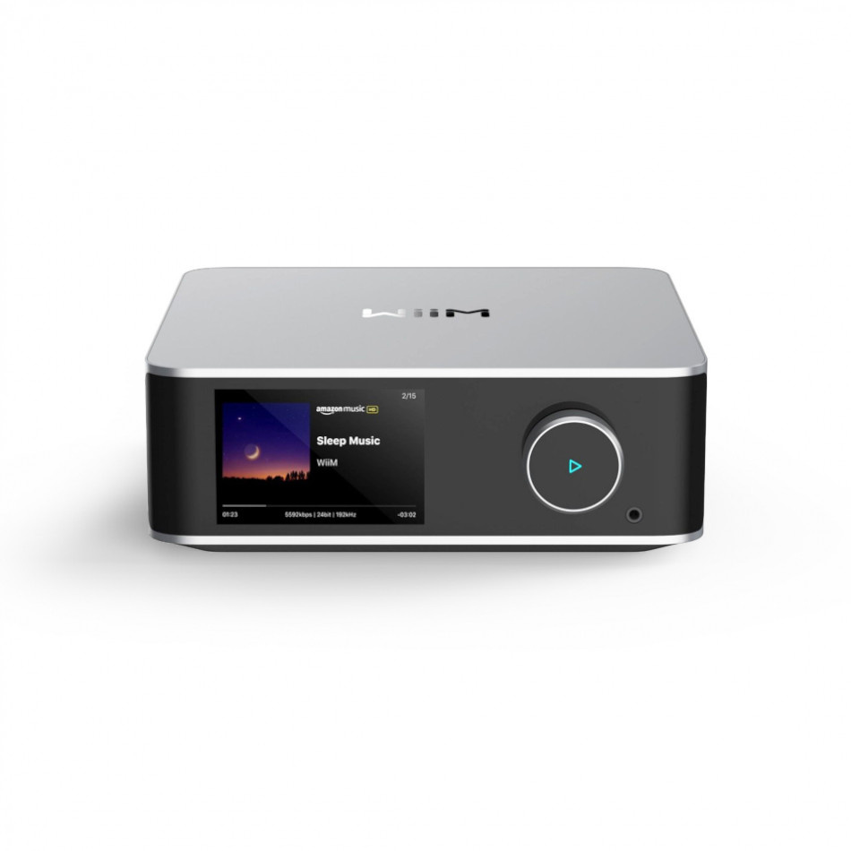 WiiM Ultra odtwarzacz sieciowy z HDMI ARC, ekranem dotykowym i Chromecast, srebrny