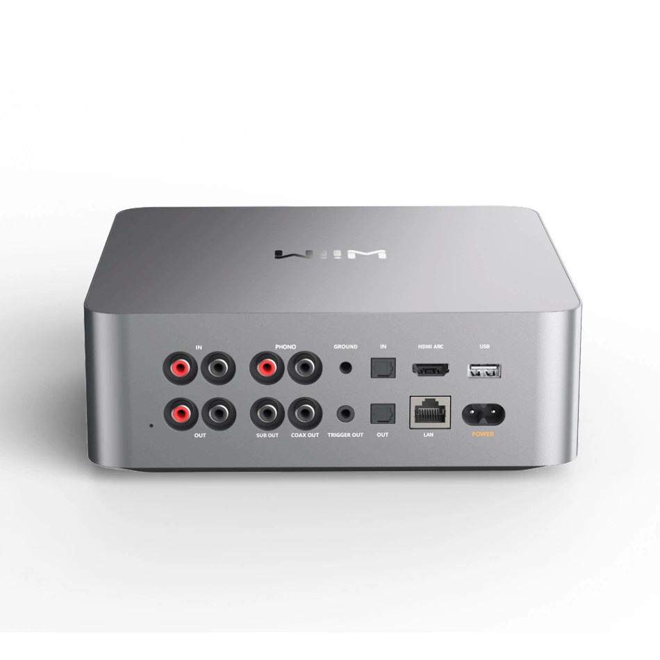 WiiM Ultra odtwarzacz sieciowy z HDMI ARC, ekranem dotykowym i Chromecast, srebrny
