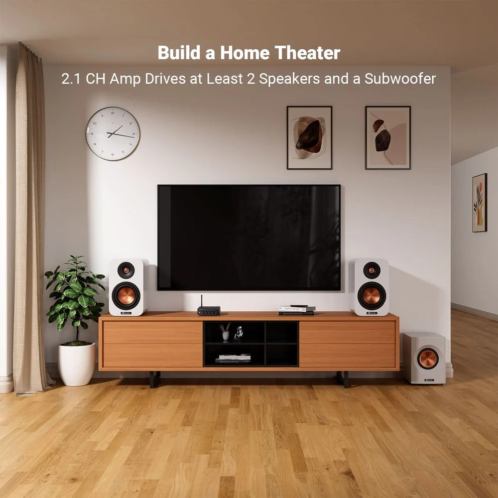 Fosi Audio BT30D, wzmacniacz stereo z Bluetooth i zasilaczem 48V
