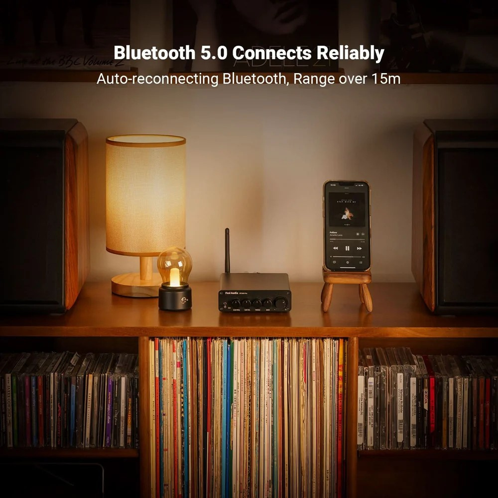 Fosi Audio BT30D, wzmacniacz stereo z Bluetooth i zasilaczem 48V