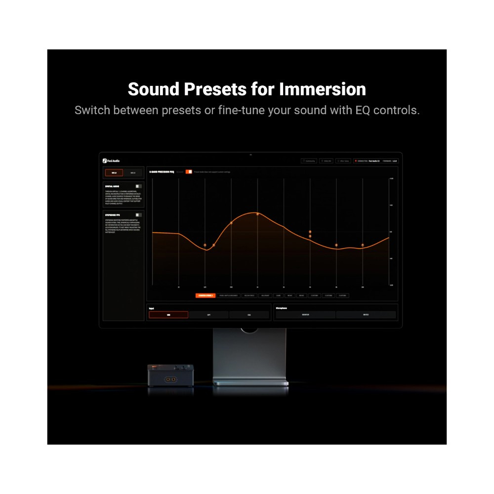 Fosi Audio C3 gamingowy wzmacniacz słuchawkowy z DAC