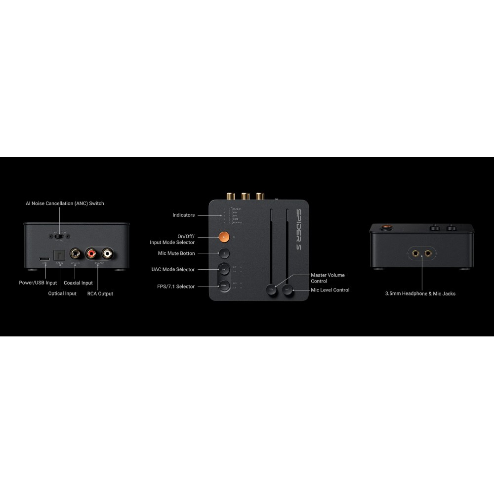 Fosi Audio C3 gamingowy wzmacniacz słuchawkowy z DAC