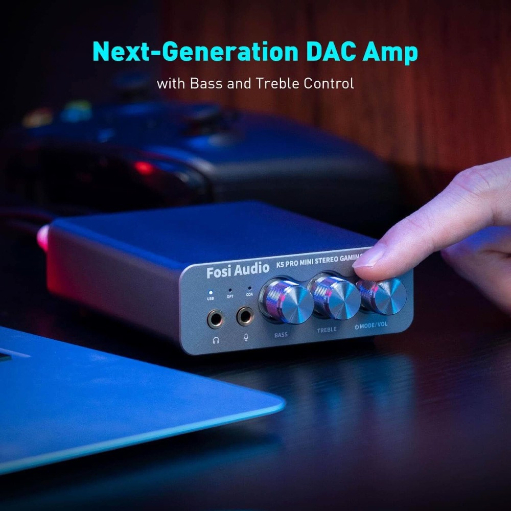Fosi Audio K5 Pro, wzmacniacz słuchawkowy i DAC