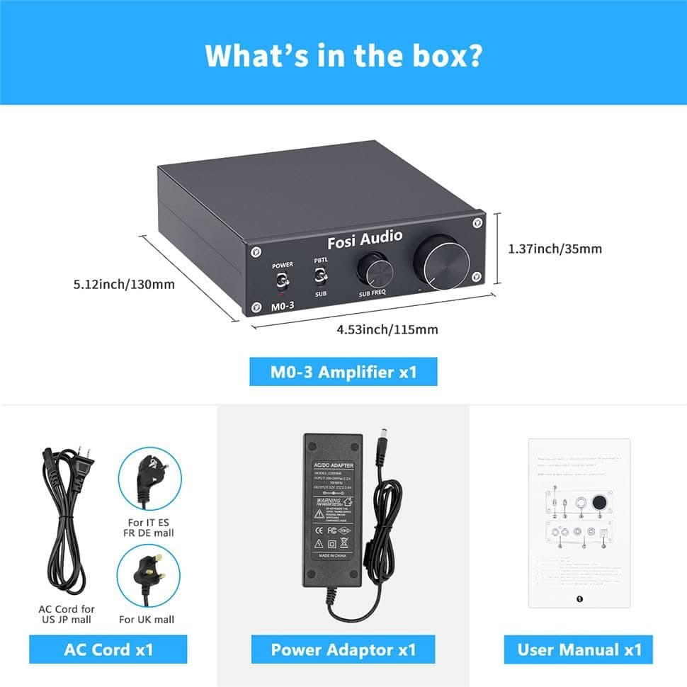 Fosi Audio M03, monoblok końcowy