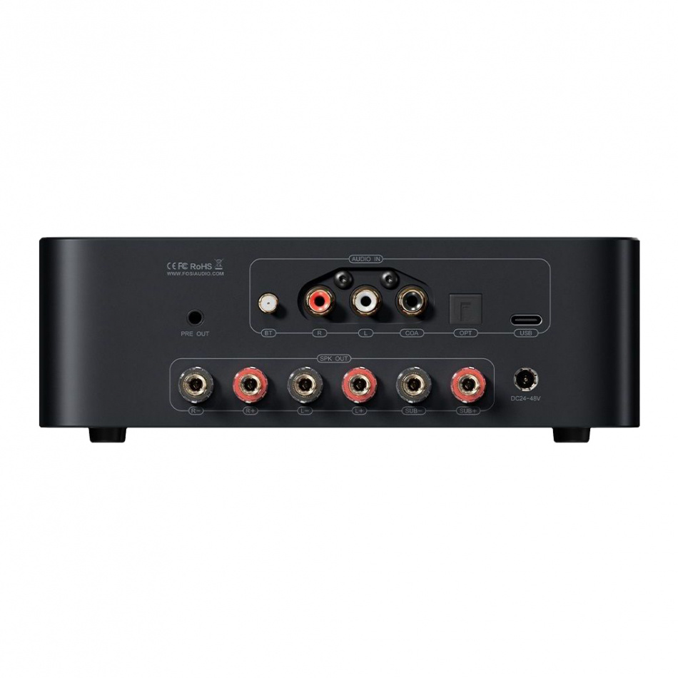 Fosi Audio MC351 wzmacniacz stereo z wbudowanym końcowym wzmacniaczem do subwoofera