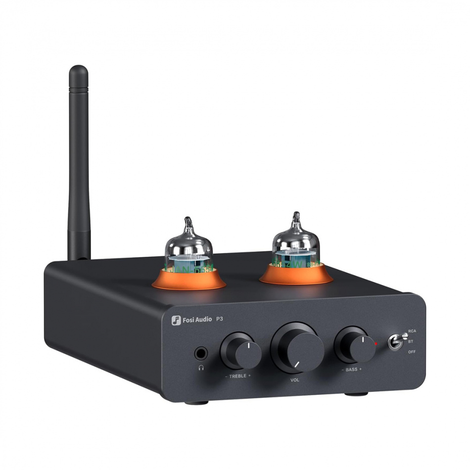 Fosi Audio P3 przedwzmacniacz lampowy z Bluetooth i wzmacniaczem słuchawkowym