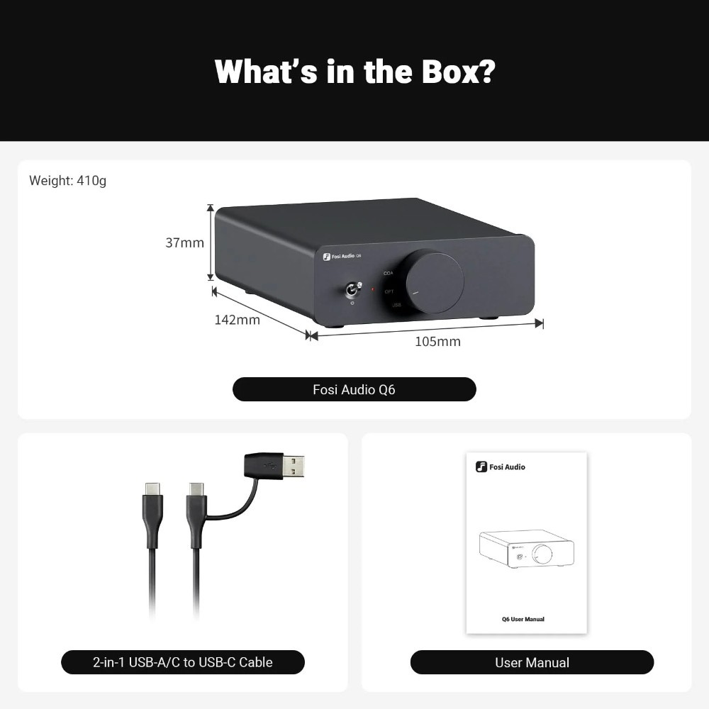 Fosi Audio Q6, desktopowy DAC