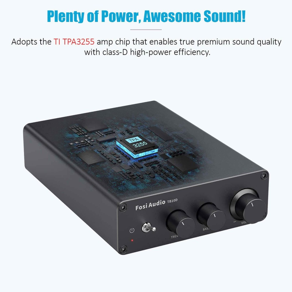 Fosi Audio TB10D, wzmacniacz stereo z zasilaczem 32V