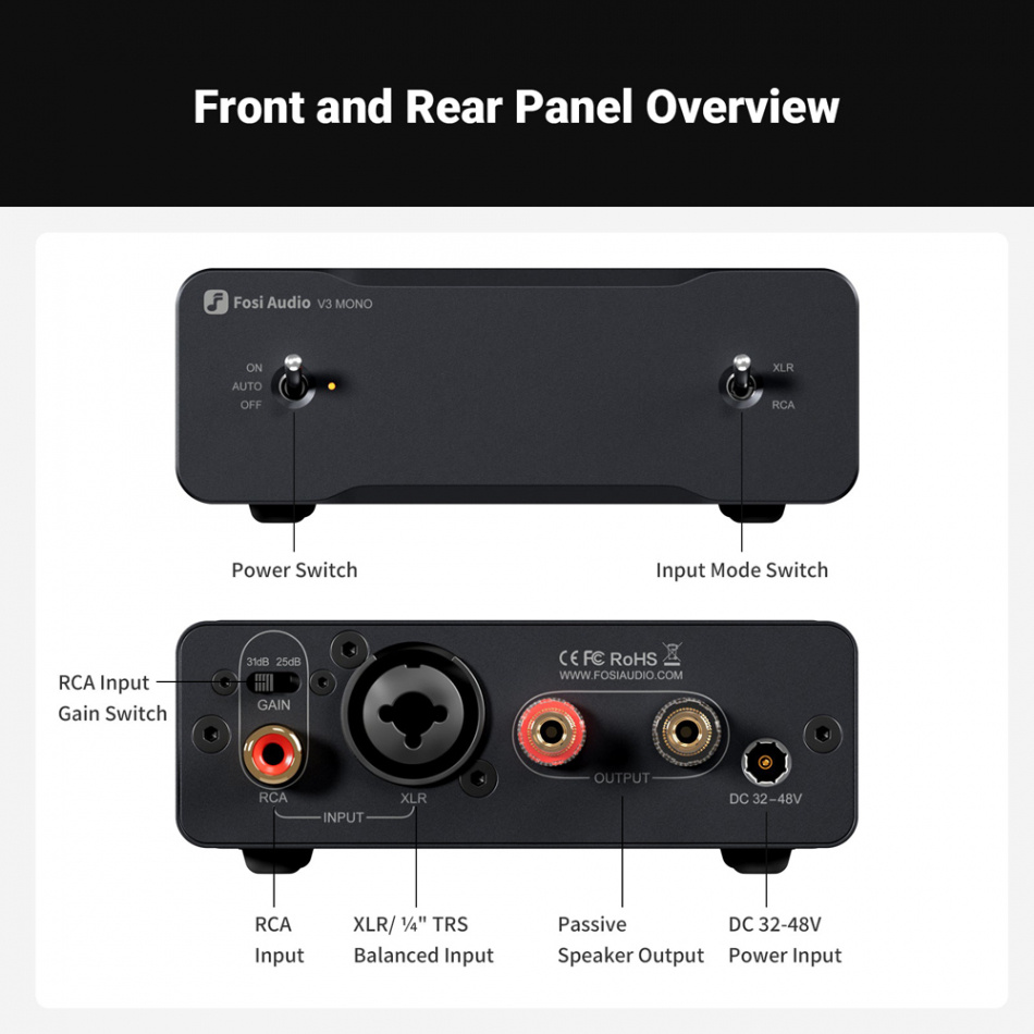 Fosi Audio V3 Mono, kompaktowy monoblok
