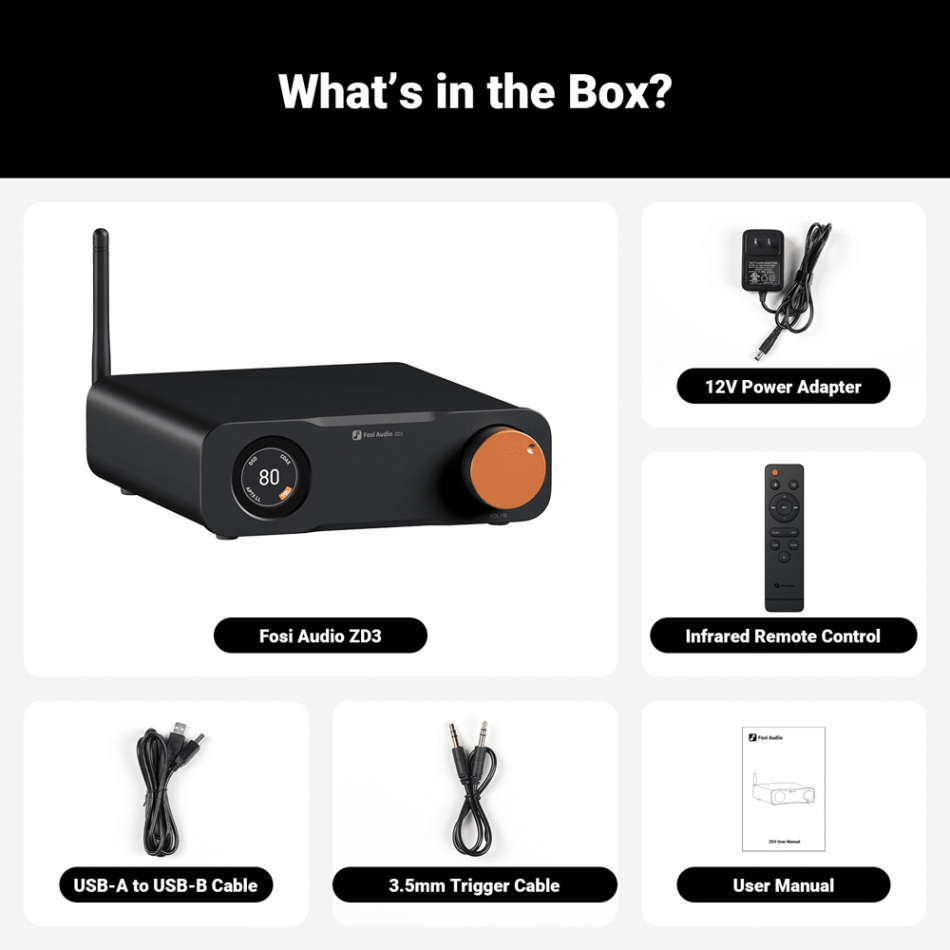 Fosi Audio ZD3 DAC z Bluetooth i HDMI ARC