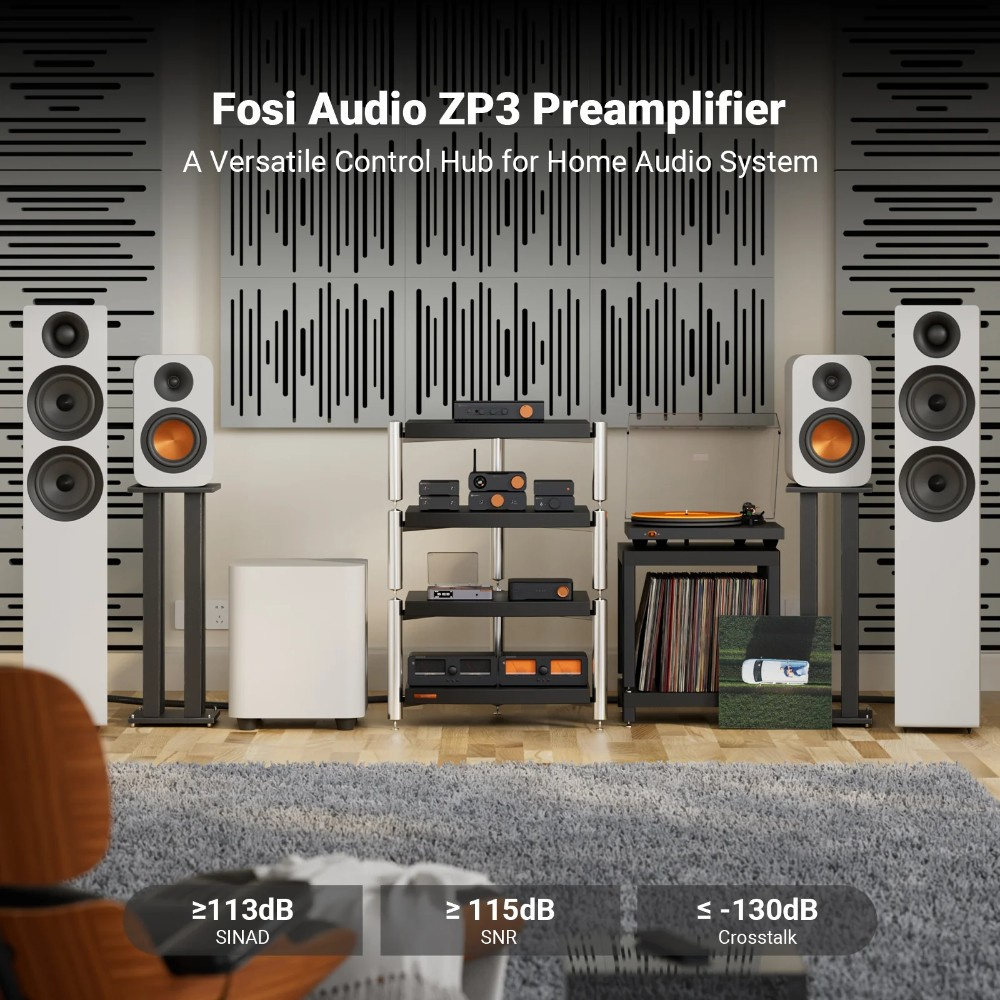 Fosi Audio ZP3 przedwzmacniacz z XLR