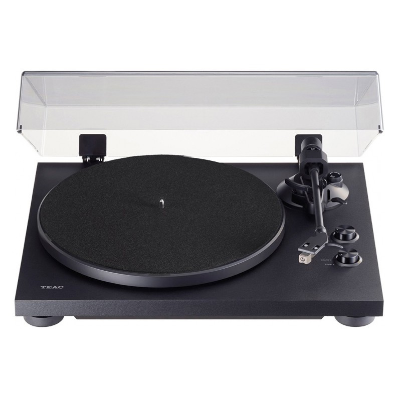 Teac TN-280BT-A3, gramofon z wkładką AT-3600L, z BT i stopniem RIAA, czarny