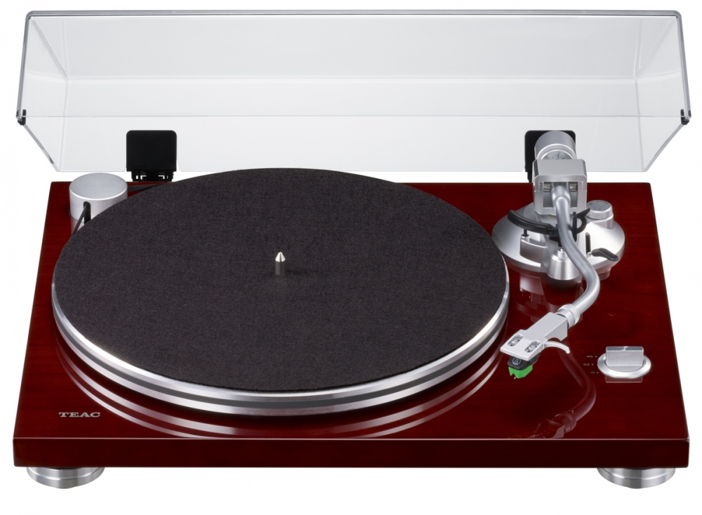 Teac TN-3B gramofon z wyjściem RIAA i USB, wiśniowy
