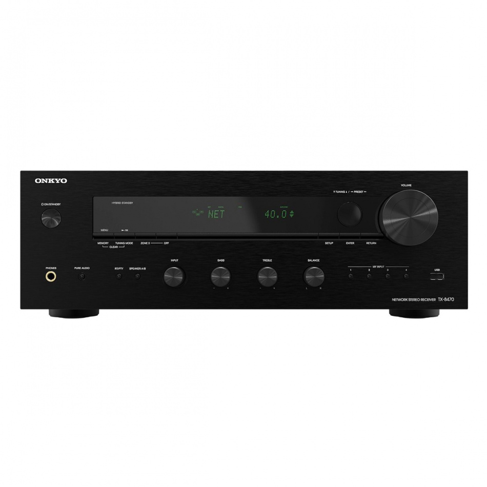 Onkyo TX-8470 wzmacniacz stereofoniczny z siecią, HDMI i więcej, czarny