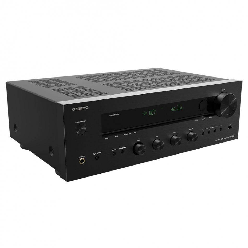 Onkyo TX-8470 wzmacniacz stereofoniczny z siecią, HDMI i więcej, czarny