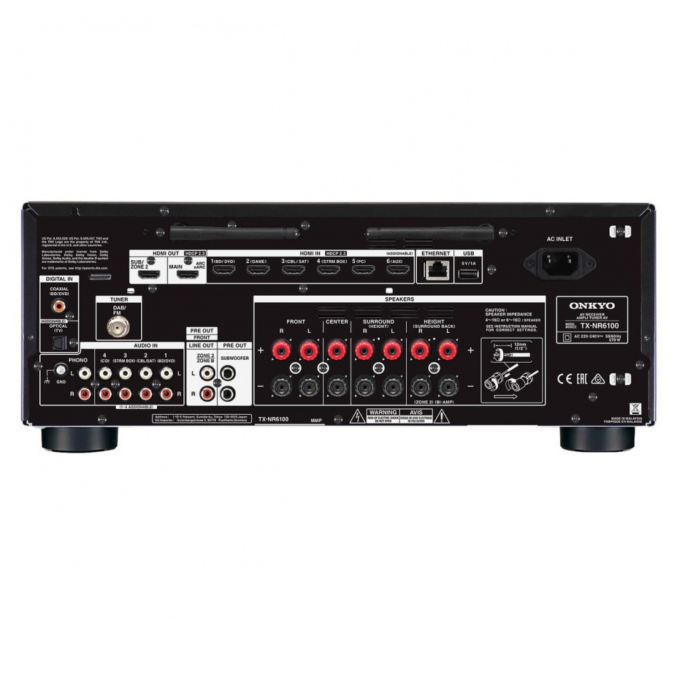 Onkyo TX-NR6100 wzmacniacz kina domowego, czarny