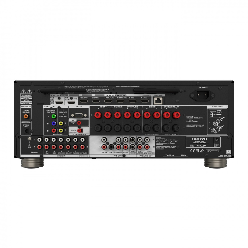 Onkyo TX-RZ30, 9.2-kanałowy amplituner kina domowego, czarny