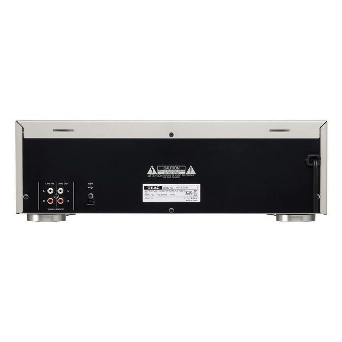 Teac W-1200 podwójny magnetofon kasetowy z funkcją digitalizacji, srebrny