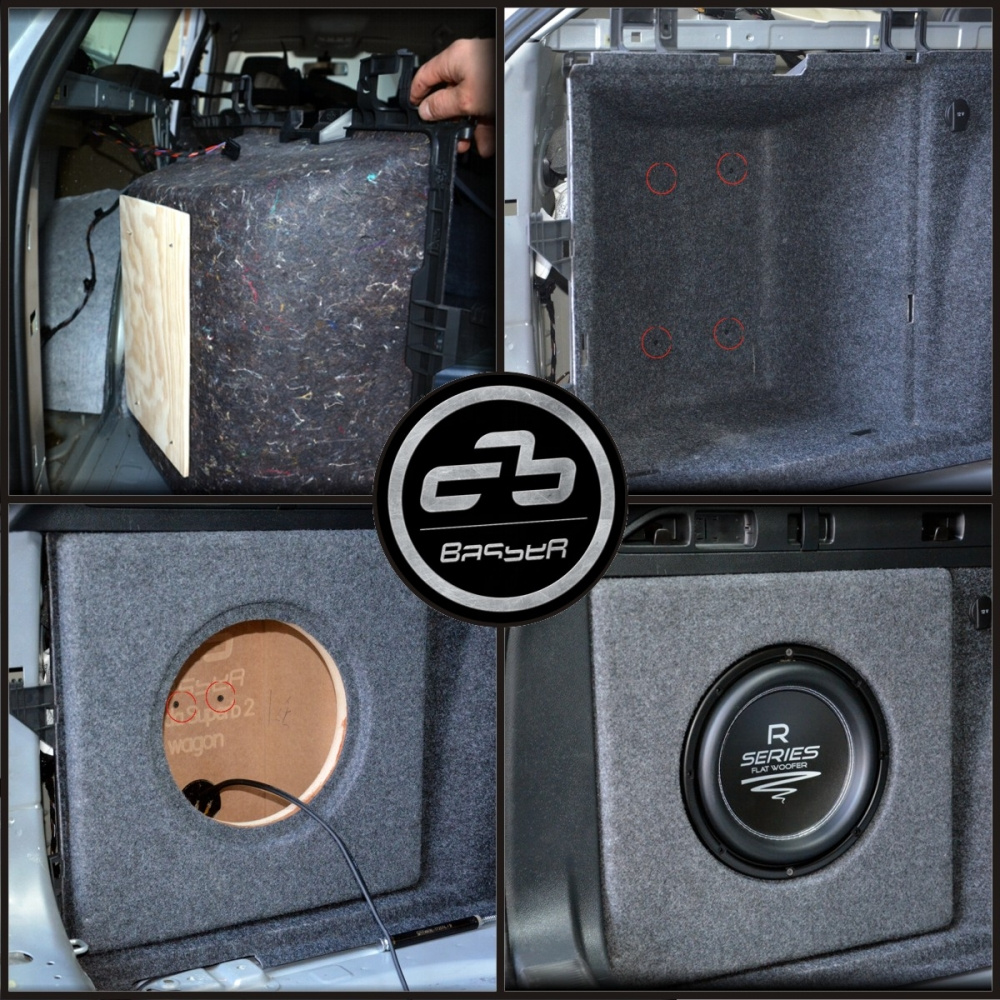 Pusta obudowa subwoofera Skoda Superb II Kombi 2008-2015