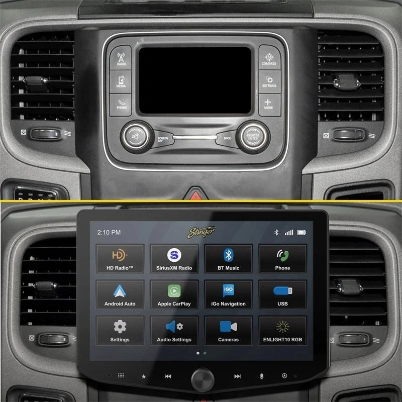 Stinger HORIZON10 iX210E-DG2, 10-calowe radio samochodowe do Dodge RAM 2013-2018