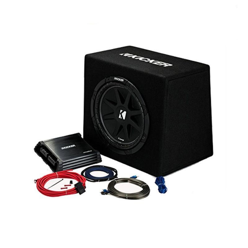 Kicker KickPack KKP212, zestaw basowy z obudową bass-reflex 12 cali, wzmacniaczem i przewodami