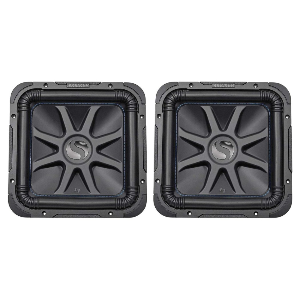 Kicker Solo-Baric L7S124, kwadratowy głośnik niskotonowy 12 cali, 2x4 omy