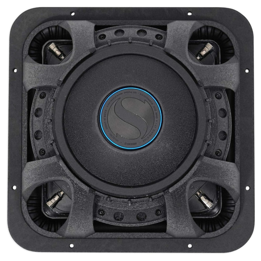 Kicker Solo-Baric L7S124, kwadratowy głośnik niskotonowy 12 cali, 2x4 omy