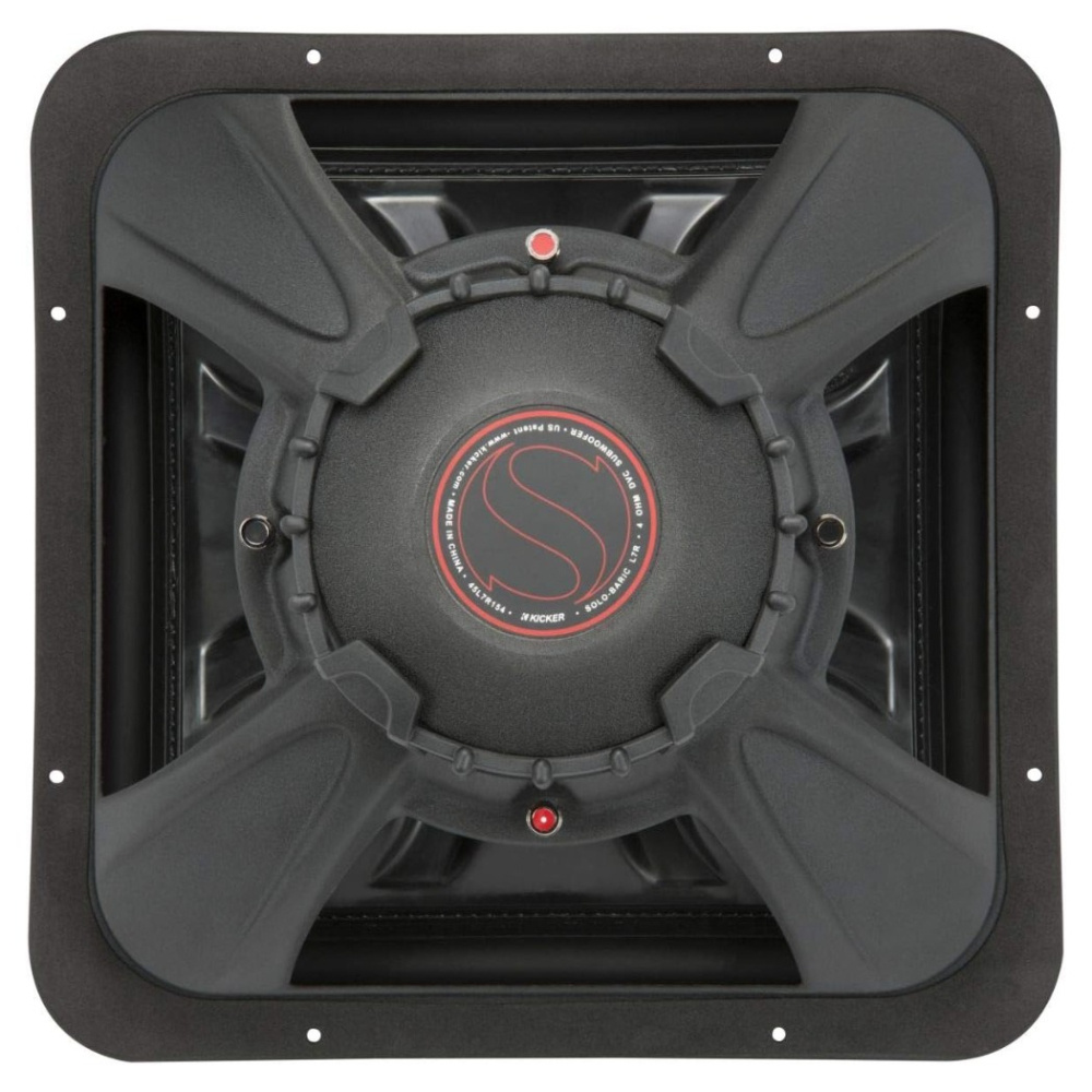 Kicker Solo-Baric L7R154, kwadratowy głośnik niskotonowy 15 cali, 2 × 4 omy