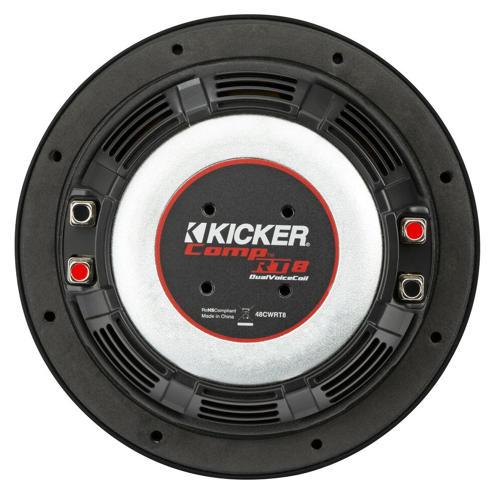 Kicker CompRT CWRT84, 8 cali głośnik niskotonowy, 2 x 4 omów