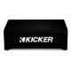 Kicker KickPack KKPDF212, zestaw basowy z zamkniętą, skierowaną w dół skrzynią basową 12 cali, wzmacniaczem i okablowaniem Kicker KickPack KKPDF212, zestaw basowy z zamkniętą, skierowaną w dół skrzynią basową 12 cali, wzmacniaczem i okablowaniem