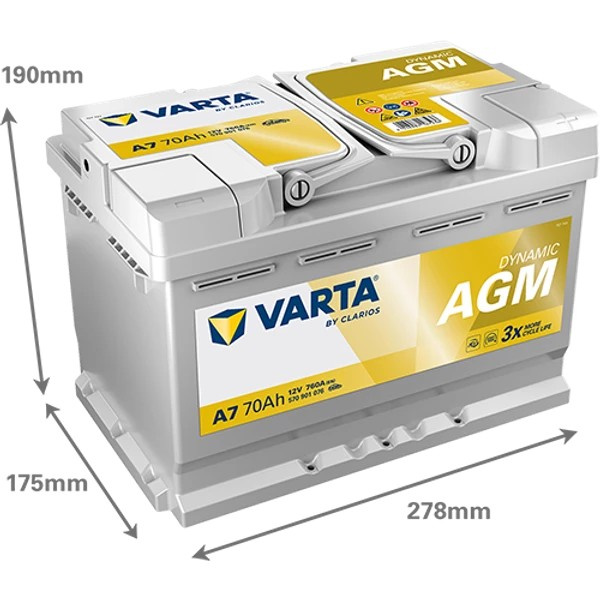 Varta Dynamic AGM 760A 70Ah, akumulator rozruchowy