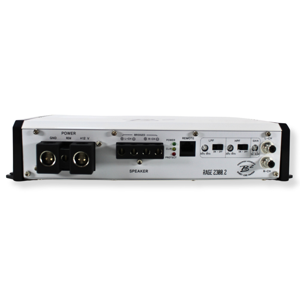 B2 Audio RAGE 2300.2, dwukanałowy wzmacniacz