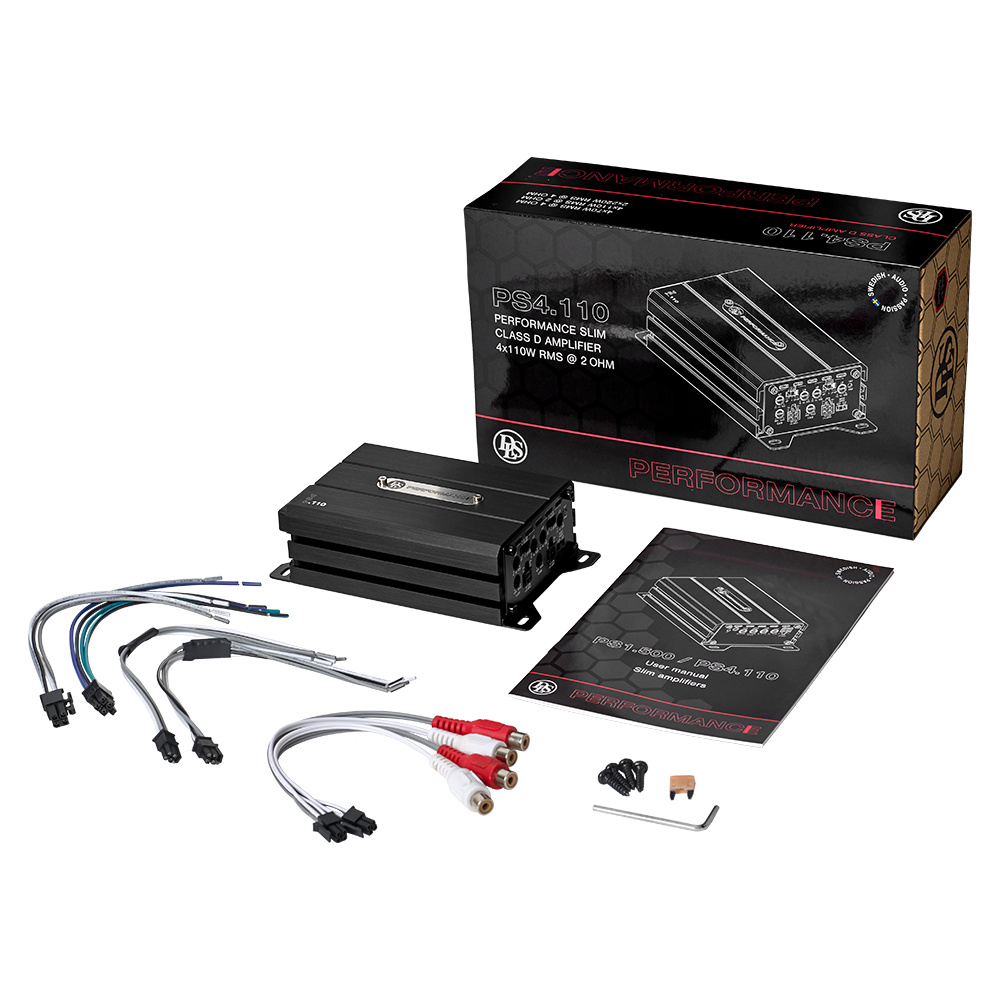 DLS Performance Slim PS4.110, kompaktowy 4-kanałowy wzmacniacz