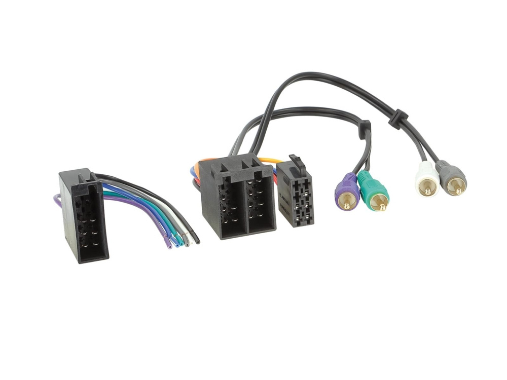 Aktywny adapter systemowy VW ISO/10Pin ISO>Cinch/kable