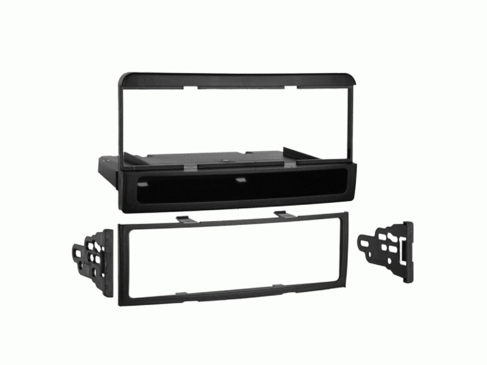 Ramka montażowa 1-DIN z kieszenią na akcesoria Ford/Mazda/Mercury, czarna