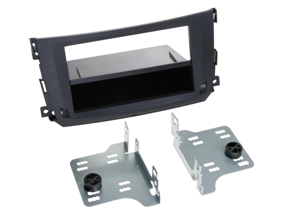 Ramka montażowa 2-DIN z kieszenią, Smart ForTwo 2010-2015
