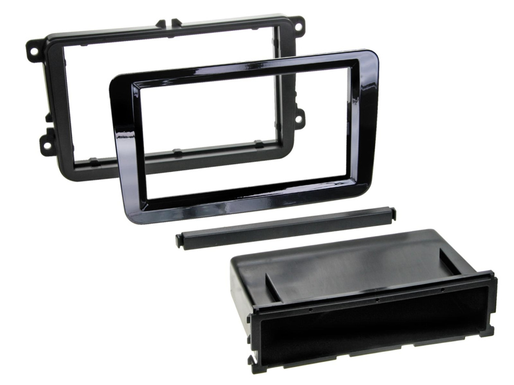 Ramka montażowa 2-DIN Seat/Skoda/VW, piano black