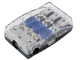 Mini uchwyt bezpiecznika ANL srebrny, 1 x 35 mm² + 2 x 20 mm² Mini uchwyt bezpiecznika ANL srebrny, 1 x 35 mm² + 2 x 20 mm²