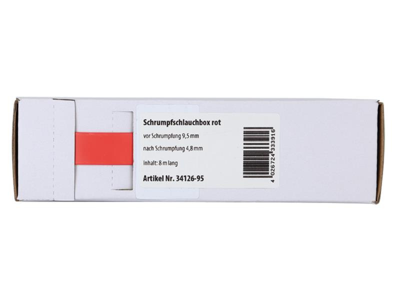 Czerwona koszulka termokurczliwa 9.5 mm - 4.8 mm, na metry