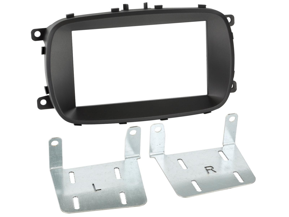 Ramka montażowa 2-DIN Fiat 500X, czarna
