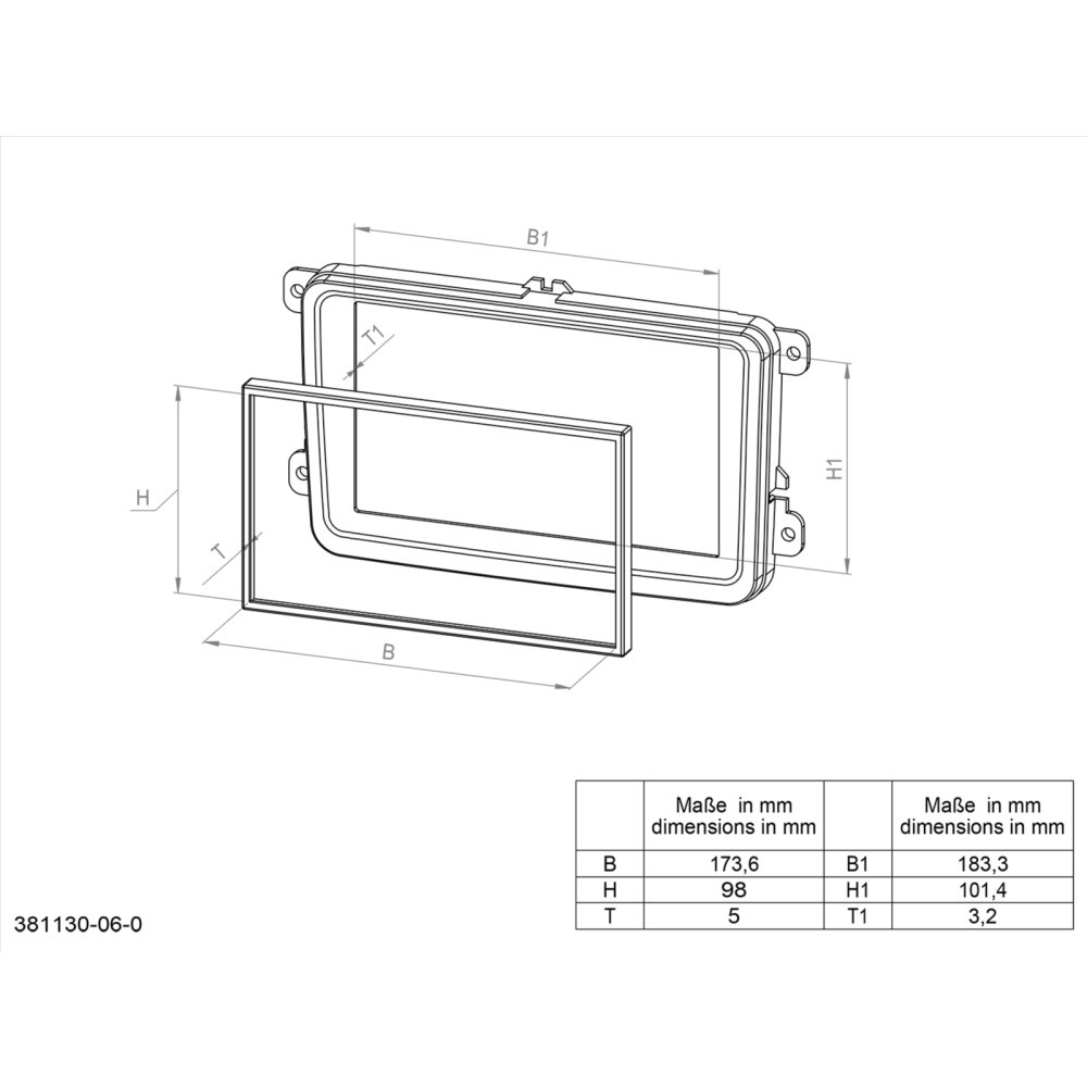 Ramka montażowa 2-DIN z kieszenią Honda Fit/Jazz 2004-2008