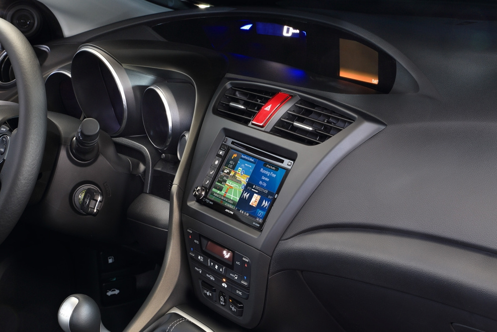 Ramka montażowa 2-DIN Honda Civic, czarna