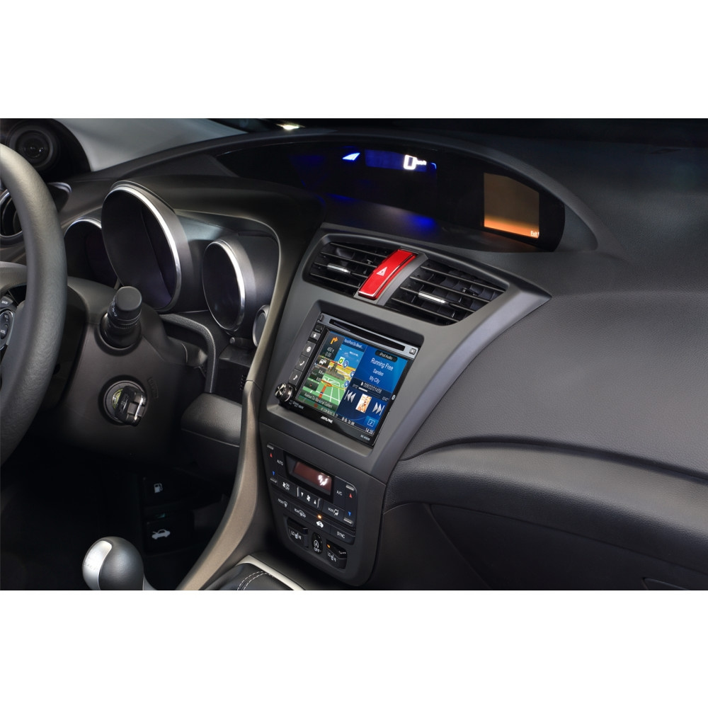 Ramka montażowa 2-DIN Honda Civic, czarna