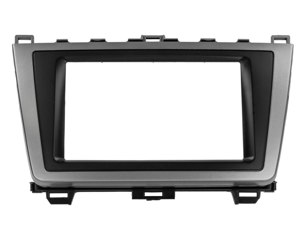 Ramka montażowa 2-DIN Mazda 6, srebrna/czarna