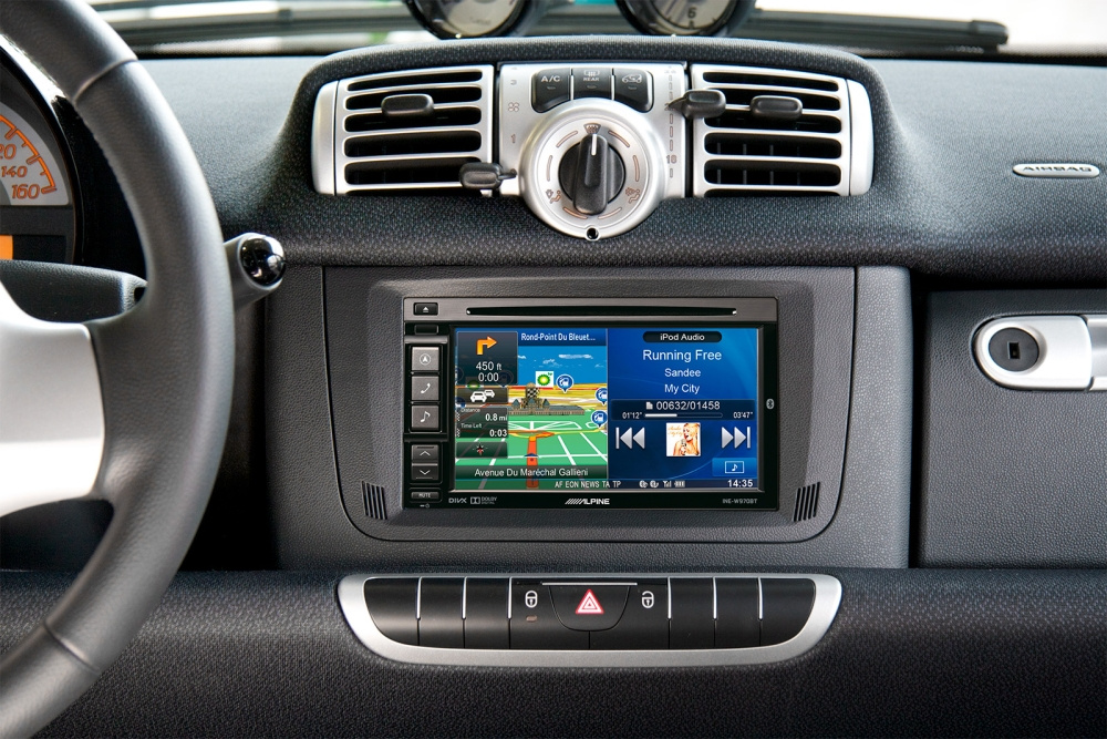 Ramka montażowa 2-DIN Smart ForTwo 2010-2015, czarna