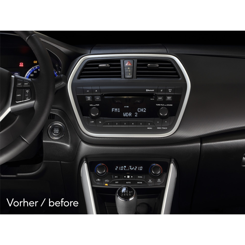 Ramka montażowa 2-DIN Suzuki SX4 S-Cross, czarna