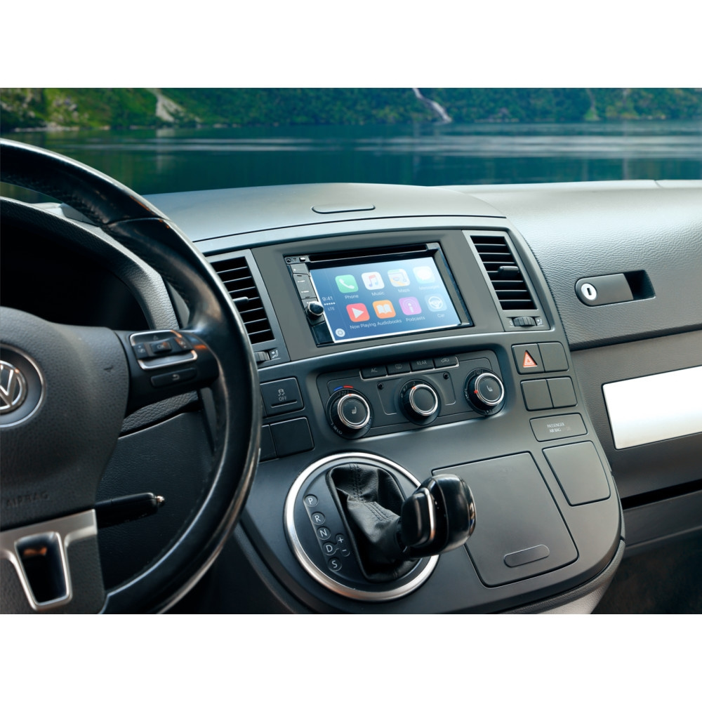 Ramka montażowa 2-DIN VW T5/Touareg, czarna